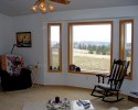 living room with bay window