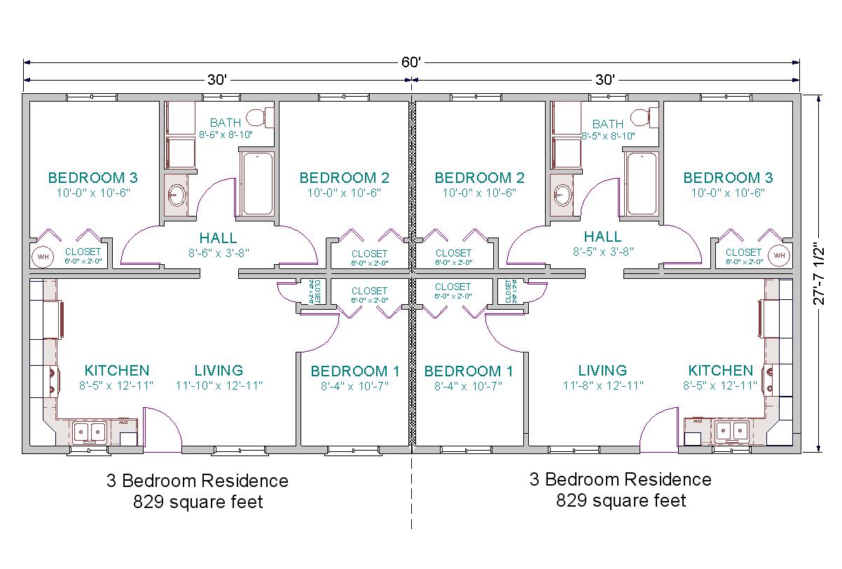 16 Unique Duplex Plans 3 Bedroom With Garages House Plans